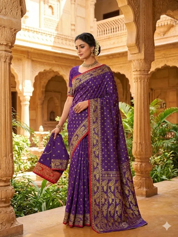 Machibuti_Jori_Soft_Dhakai_Jamdani_Saree_With_Blouse_Piece