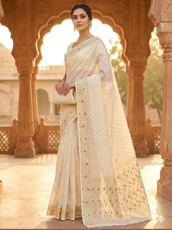 Machibuti_Jori_Soft_Dhakai_Jamdani_Saree_With_Blouse_Piece