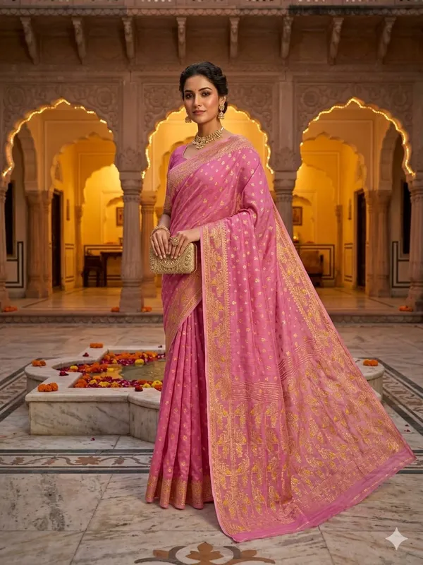 Machibuti_Jori_Soft_Dhakai_Jamdani_Saree_With_Blouse_Piece