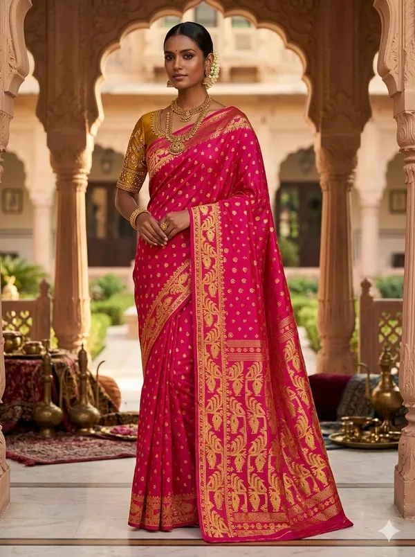 Machibuti_Jori_Soft_Dhakai_Jamdani_Saree_With_Blouse_Piece