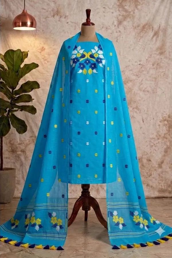 Exclusive_Pakhilota_Churidar_With_Dupatta,_Unstitched_Viscose_Khadi