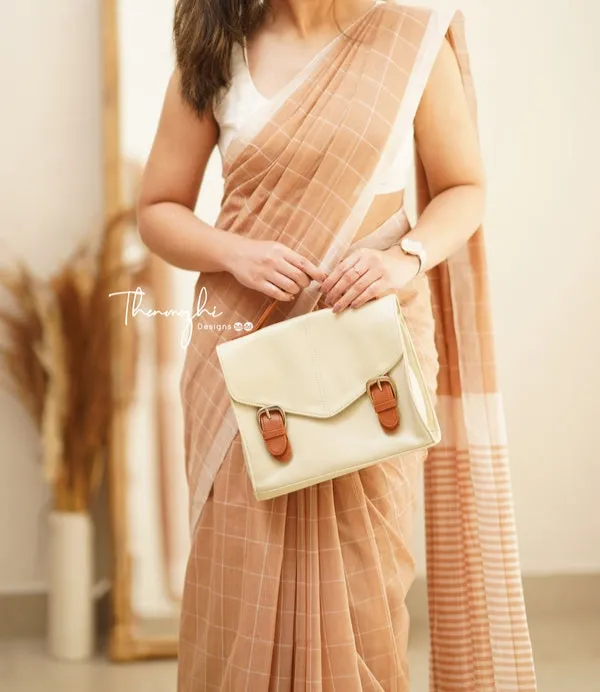 Manjuri_Check_Khadi_Cotton_Saree_With_Blouse_Piece