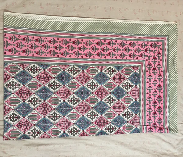 Nandrani_Single_Size_Cotton_Block_Print_Bedsheet_Set_-_Design_09