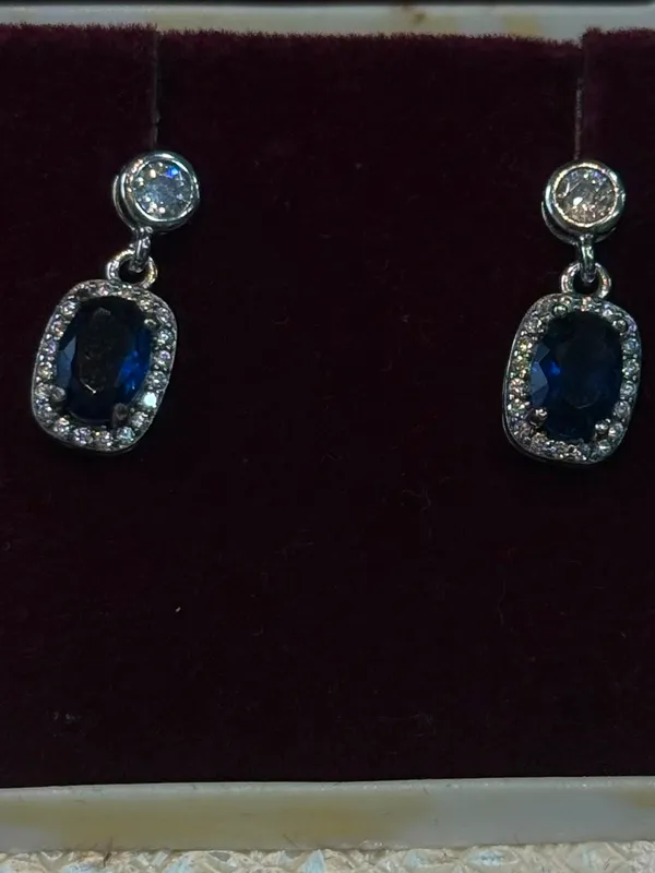 Blue_&_Silver_Sterling_Silver_92.5_Earrings_For_Women