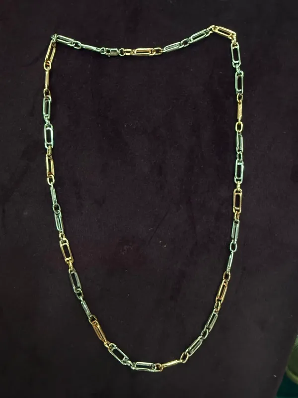 Silver_&_Gold_Sterling_Silver_92.5_Chain_Necklace_For_Women