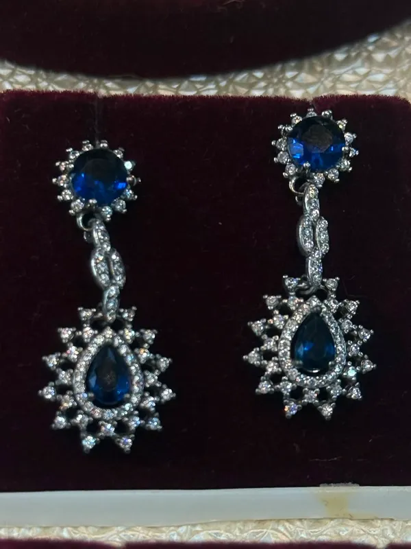 Blue_&_Silver_Sterling_Silver_92.5_Earrings_For_Women