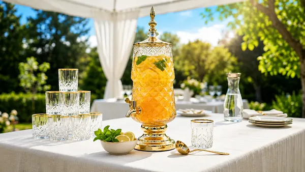 Amber_Diamond_Cut_Glass_Juice_Dispenser_with_Tap_5L_-_Gold_Base_Beverage_Dispenser_for_Parties,_Weddings_&_Garden_Events