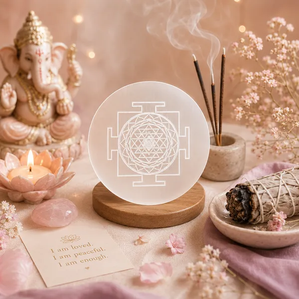 Selenite_Plate_with_Shri_Yantra_Carving