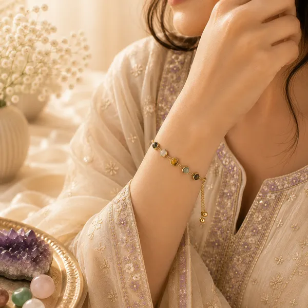 Dhan-Yog_Metal_Bracelet_-_Gold