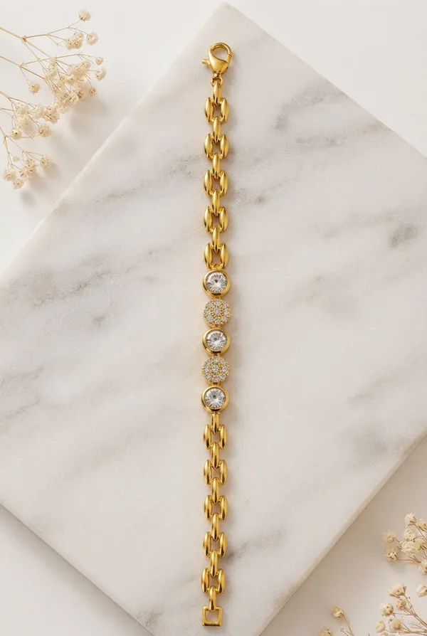 Gold_Tone_Stone_Embellished_Link_Bracelet_for_Women