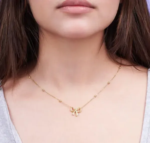 Gold_Tone_Bow_Pendant_Necklace_for_Women