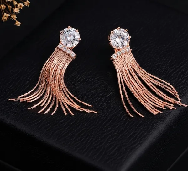 Rose_Gold_Clear_Stone_Tassel_Earrings_for_Women