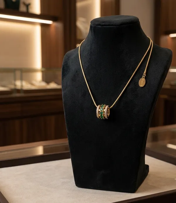 Gold_Tone_Green_Stone_Pendant_Necklace_for_Women