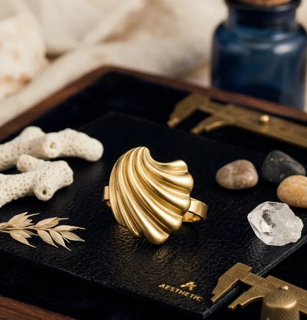 Gold_Tone_Textured_Snake_Ring_for_Women
