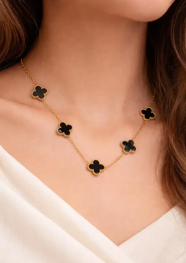 Black_Gold-Tone_Clover_Necklace_for_Women