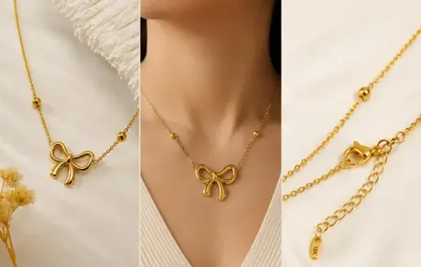 Gold_Tone_Bow_Pendant_Necklace_for_Women
