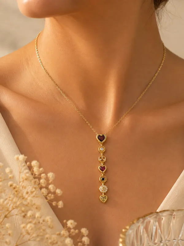 Gold_Tone_Heart_Drop_Pendant_Necklace_for_Women