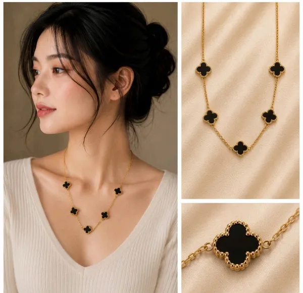 Black_Gold-Tone_Clover_Necklace_for_Women