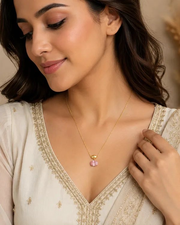 Gold_Tone_Pink_Pendant_Necklace_for_Women