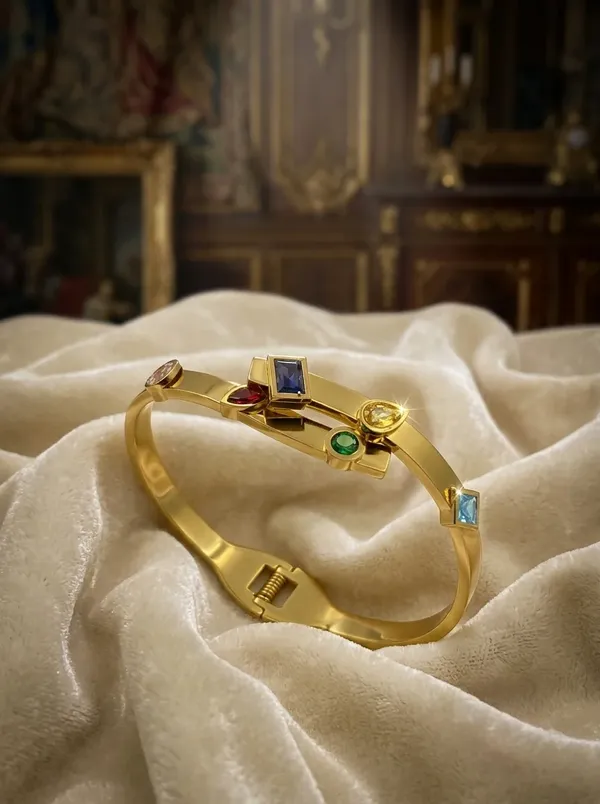 Gold_Tone_Multicolor_Stone_Cuff_Bracelet_for_Women