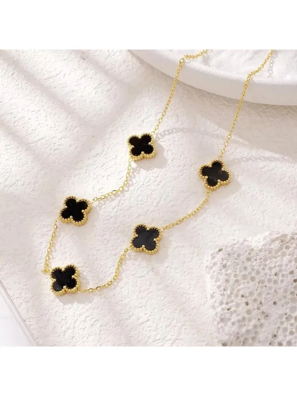 Black_Gold-Tone_Clover_Necklace_for_Women