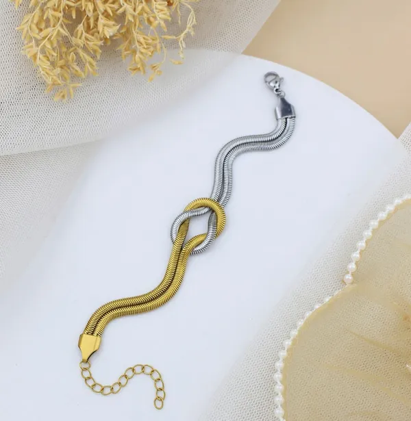 Gold_And_Silver_Knot_Chain_Bracelet_for_Women