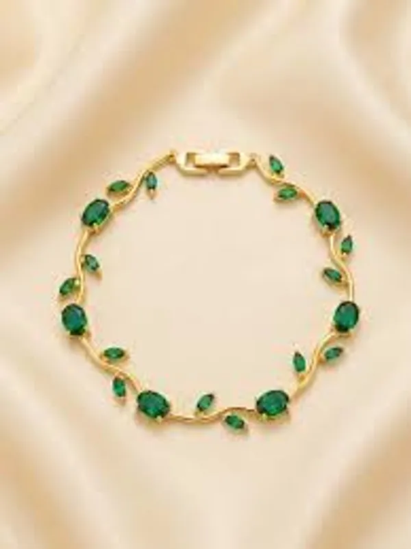Green_Gold_Tone_Bracelet_for_Women
