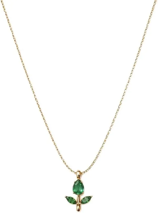 Teen_Patti_Necklace_–_Anti-Tarnish_Gold_Tone_Chain_Necklace_With_Green_Stone_Leaf_Cluster