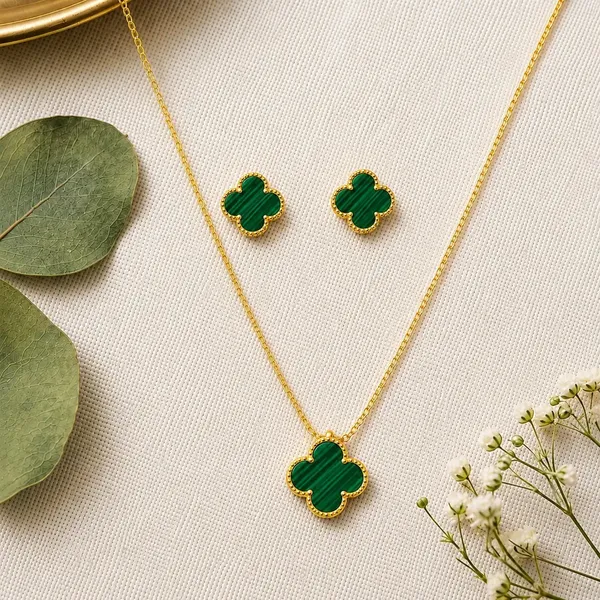 Chaupatti_Clover_Set_–_Anti-Tarnish_Gold_Tone_Clover_Pendant_Necklace_&_Stud_Earrings