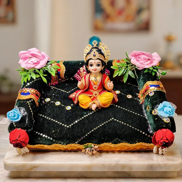 Dark_Green_Wooden_Singhasan_For_Laddu_Gopal_Ji