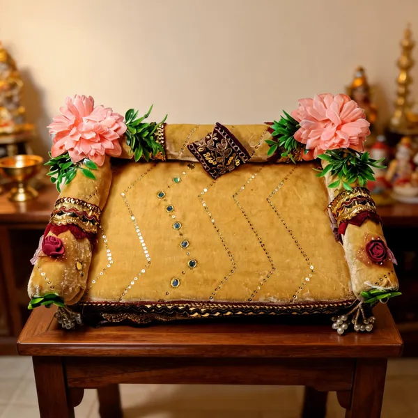 Yellow_Wooden_Singhasan_For_Laddu_Gopal_Ji