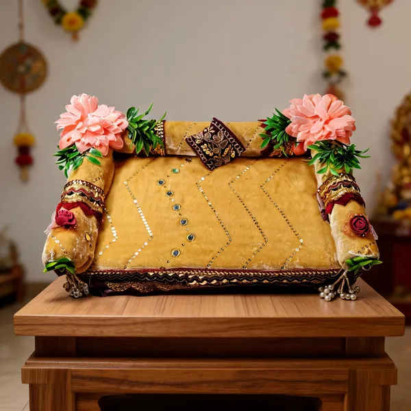Yellow_Wooden_Singhasan_For_Laddu_Gopal_Ji