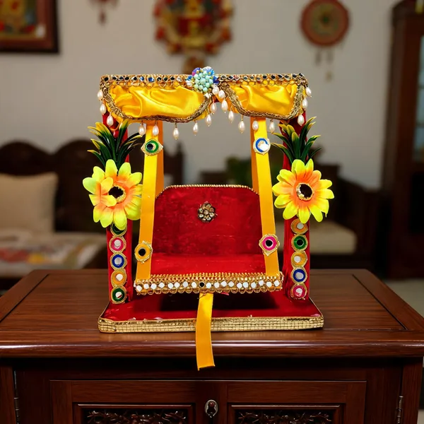 Red_Square_Wooden_Jhula_For_Laddu_Gopal_Ji
