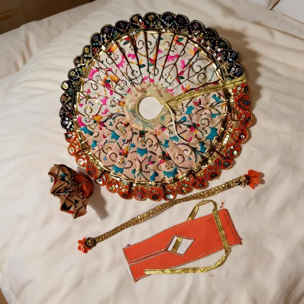 Orange_Peach_Black_Cotton_Silk_Poshak_For_Laddu_Gopal_Ji