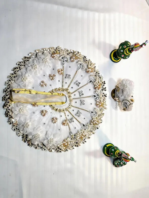 White_Moti_Silk_Net_Poshak_For_Laddu_Gopal_Ji