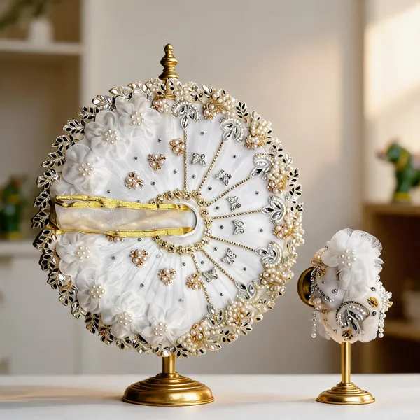 White_Moti_Silk_Net_Poshak_For_Laddu_Gopal_Ji