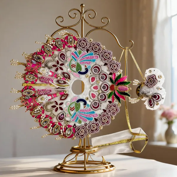 Pink_Cone_Silk_Net_Poshak_For_Laddu_Gopal_Ji