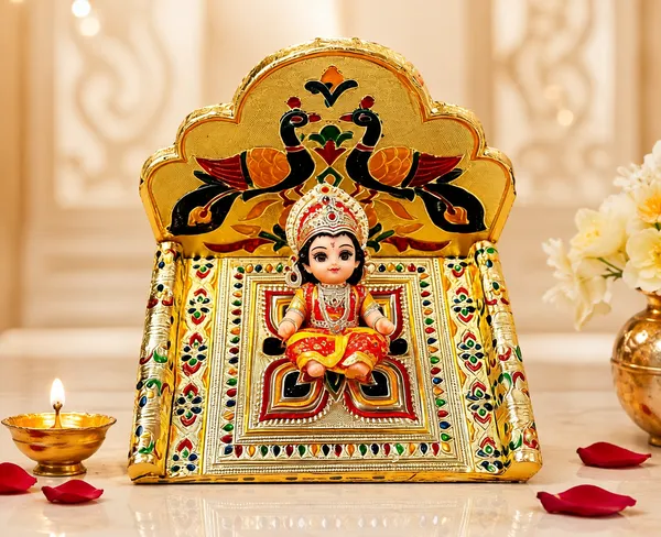 Meenakari_Golden_Wooden_Singhasan_For_Laddu_Gopal_Ji