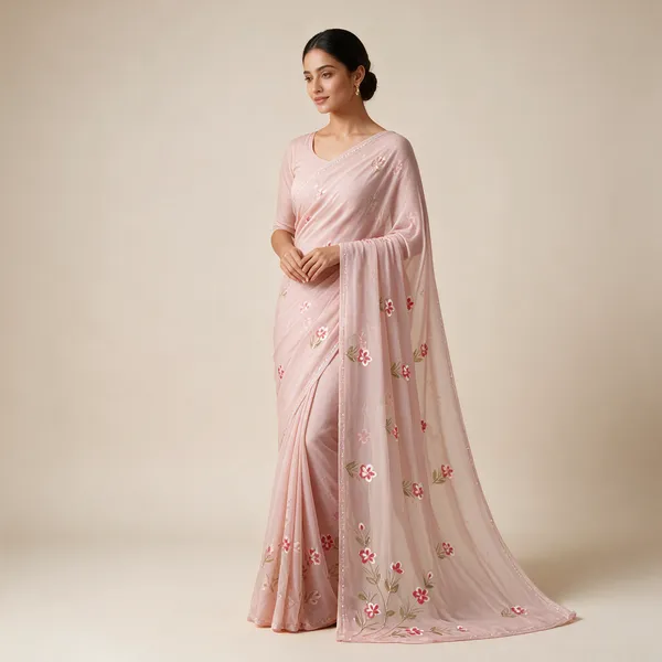 Pink_Sheer_Floral_Embroidered_Saree_For_Women