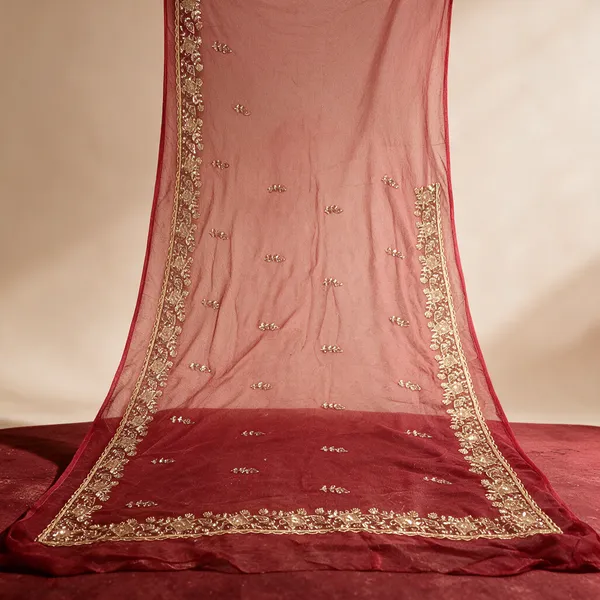 Maroon_Embellished_Border_Saree_For_Women