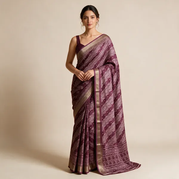 Purple_Printed_Saree_For_Women