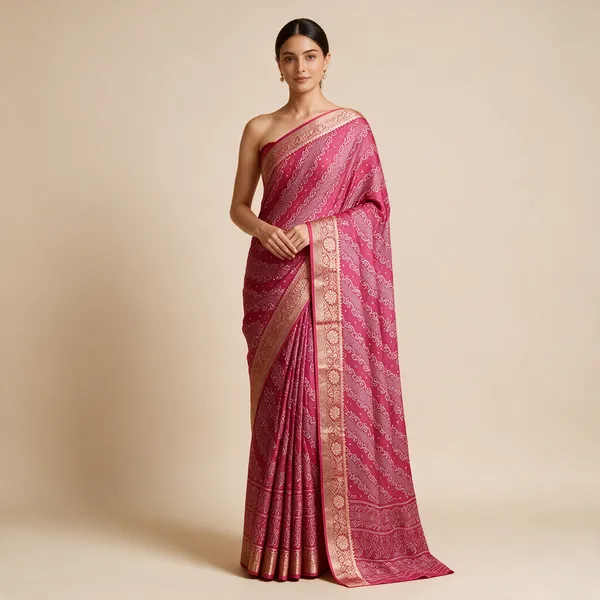 Pink_Printed_Saree_For_Women