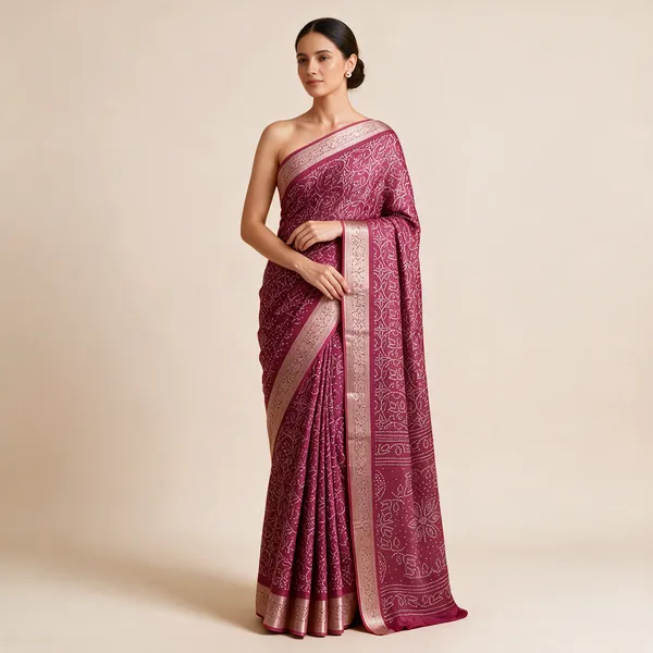 Magenta_Printed_Saree_For_Women