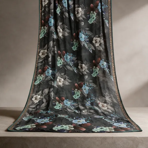 Black_Sheer_Floral_Print_Saree_For_Women