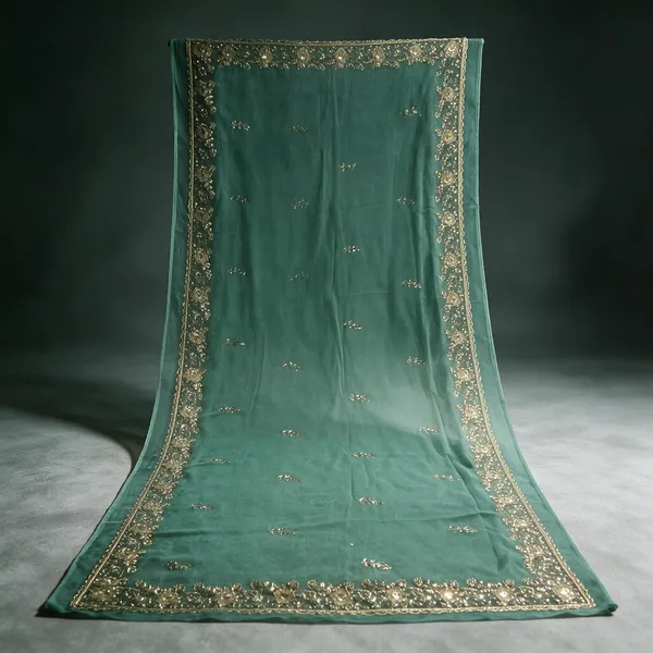 Green_Sheer_Embellished_Saree_For_Women