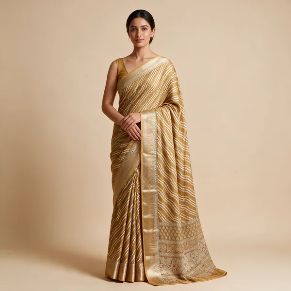 Brown_Printed_Saree_For_Women