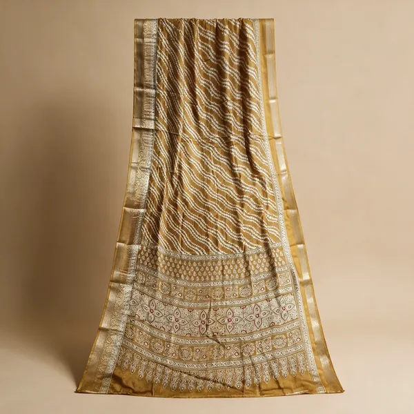 Brown_Printed_Saree_For_Women