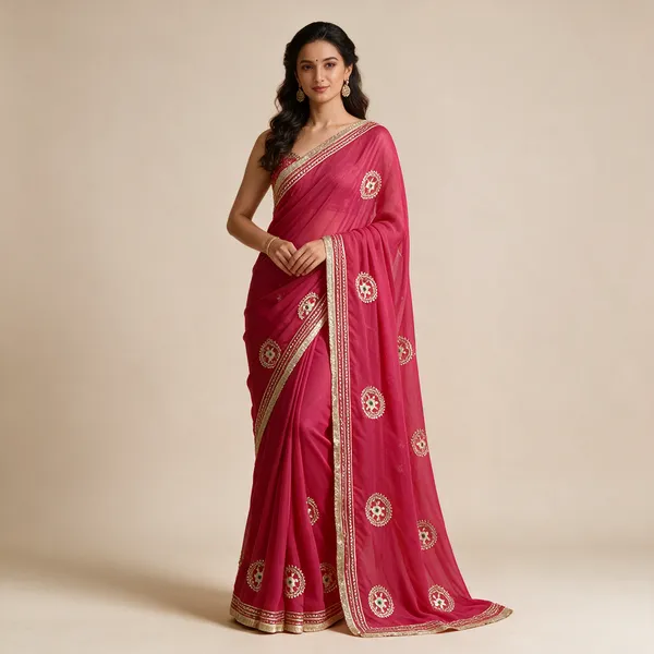 Pink_Embroidered_Saree_For_Women