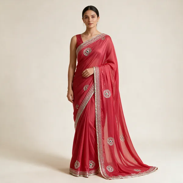 Pink_Embroidered_Saree_For_Women