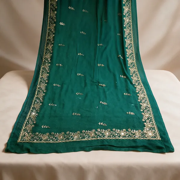Green_Embellished_Border_Saree_For_Women